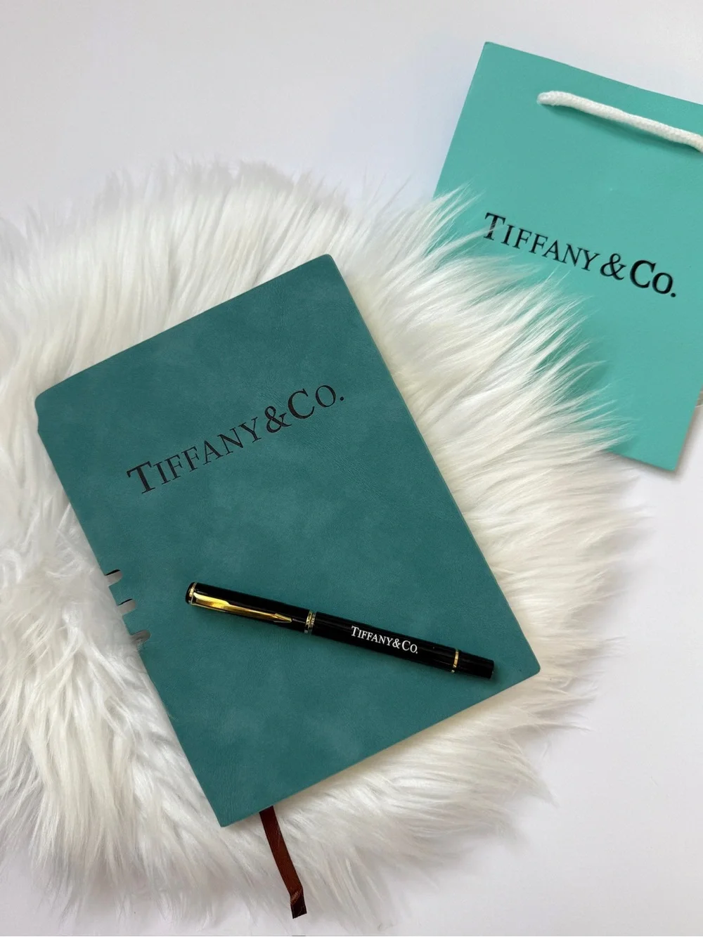 Tiffany Signature Teal Office Notebook with Pen New